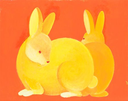 KAZUMASA MIZOKAMI (1958)Senza Titolo, 1999Olio su telacm 24x30Firma e...