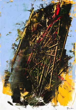 ANTONIO PEDRETTI (1950)Presidio naturaleOlio su telacm 100x70Firma al...