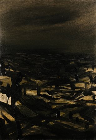 MARCO NERI (1968)Senza Titolo, 1990Olio su telacm 50x35Firma, datazione e...