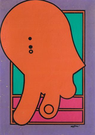 RENATO VOLPINI (1934-2017)Senza TitoloOlio su telacm 69,5x50Firma al fronte