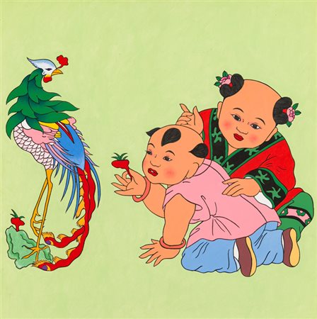 LUIGI MASTRANGELO (1958)Petit sentiment, 2012Acrilici su telacm 60x60Firma,...