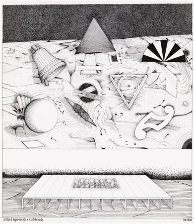 LUCIO DEL PEZZO (1933)Contro il negromante e l'alchimistaChina su cartacm...