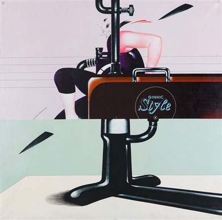 SERGIO SARRI (1938)Ginnic-style, 1971Acrilici su telacm 120x120Firma e...