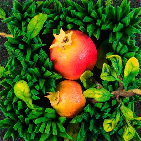 PIERO GILARDI (1942)Melograni, 2013Poliuretano espansocm 20x20x12Firma e...