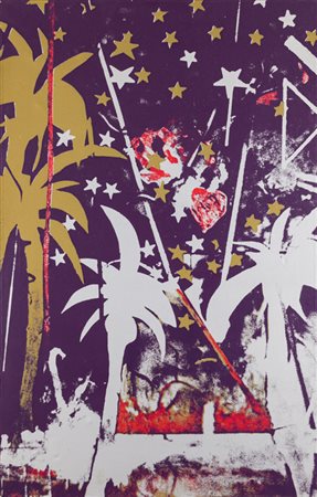 MARIO SCHIFANO (1934-1998)Senza Titolo, 1975Serigrafia su tela monotipocm...