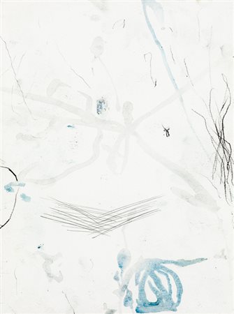 HUBERT SCHEIBL (1952)Senza Titolo, 1988Acquerello, matita e gesso su cartacm...