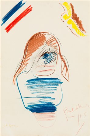 EDUARDO ARROYO (1937-2018)Pont d'Arcole, 1965Pastello su carta intavolatacm...