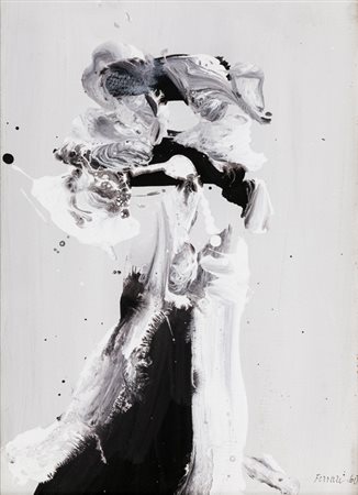 GIUSEPPE FERRARI (1921)Comparsa bianca, 1960-1961Tempera su cartonecm...