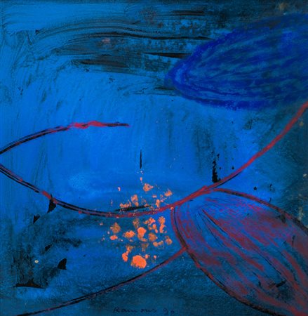 CARLO RAMOUS (1926-2003)Senza Titolo, 1996Tecnica mista su tavolacm...