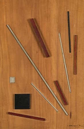 LUIGI VERONESI (1908-1998)Senza Titolo, 1972Tecnica mista e collage di legni...