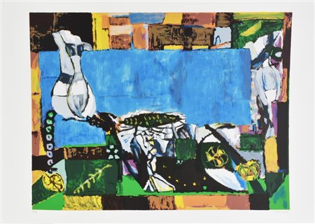 Bruno Cassinari SENZA TITOLO litografia su carta, cm 50x70 esemplare P.A. sul...