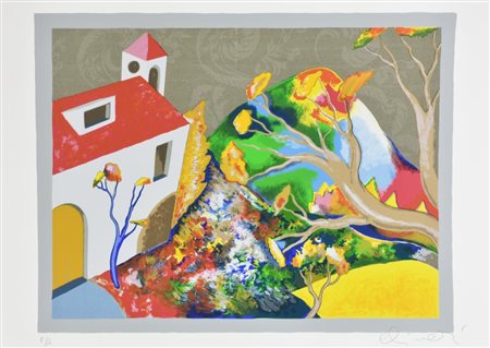 Luca Alinari SENZA TITOLO litografia su carta, cm 50x70 esemplare P.A. sul...