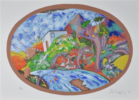 Luca Alinari SENZA TITOLO litografia su carta, cm 50x70 esemplare P.A. sul...