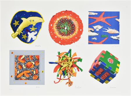 Cracking Art Group SENZA TITOLO serigrafia materica su carta, cm 55,5x76...