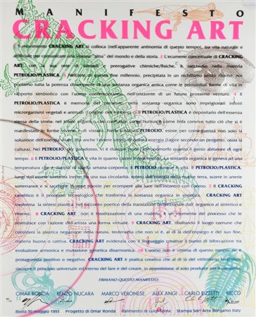 Cracking Art Group MANIFESTO CRACKING ART serigrafia su pvc neutro, cm 90x70...