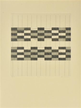 Ignoto S.M. incisione su carta, cm 44x33,5 (lastra cm 24,5x23) esemplare 9 su...