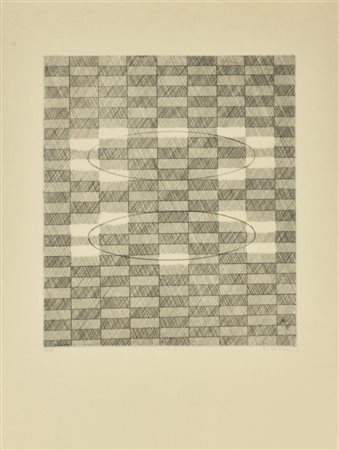 Ignoto F.C. incisione su carta, cm 44x33,5 (lastra cm 27x23) esemplare 9 su...