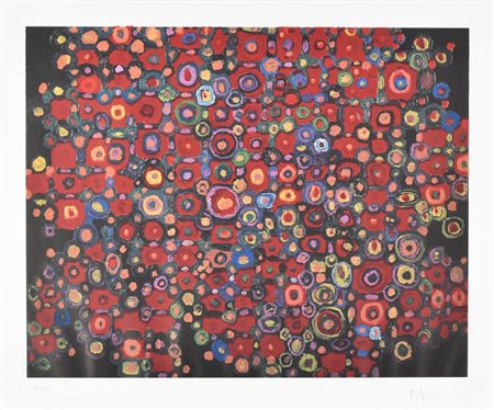 Kaufmann Massimo COMPOSIZIONE litografia su carta, cm 50x60 sul fronte:...