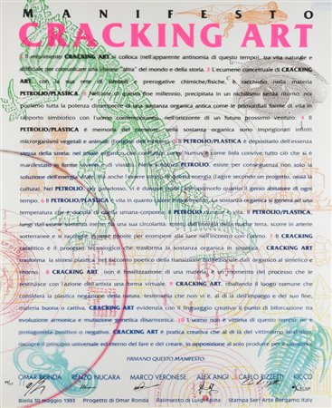 Cracking Art Group MANIFESTO CRACKING ART serigrafia su pvc neutro, cm 90x70...