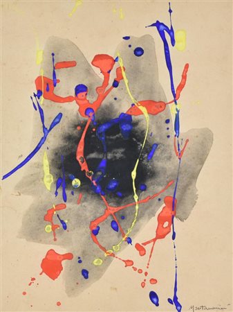 Luigi Montanarini SENZA TITOLO acquerello su carta, cm 39x29 firmato L'opera...