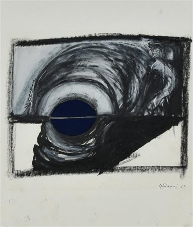 Alberto Ghinzani SENZA TITOLO tecnica mista e collage su carta, cm 33,5x28...