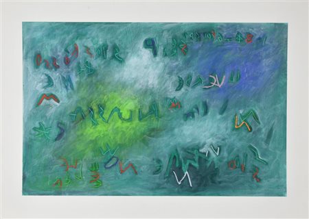 Renzo Nucara SENZA TITOLO tecnica mista su carta, cm 39x60 sul fronte: firma...