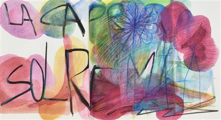 Marco Cingolani SENZA TITOLO tecnica mista su copertina di libro, cm 20x36...