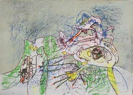 Sebastian Matta La tua verginità di me si fa gioco litografia su carta, cm....