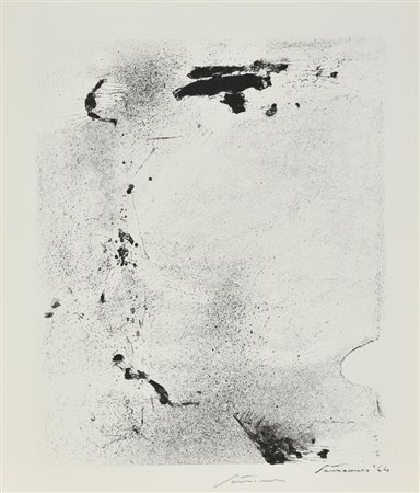 Giuseppe Santomaso COMPOSIZIONE litografia, foglio cm 48x41 esemplare 93/100...