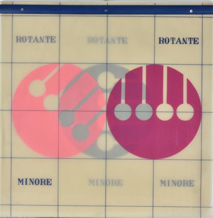 Arnaldo Pomodoro Rotante minore 3 serigrafia e collage a mano su carta...