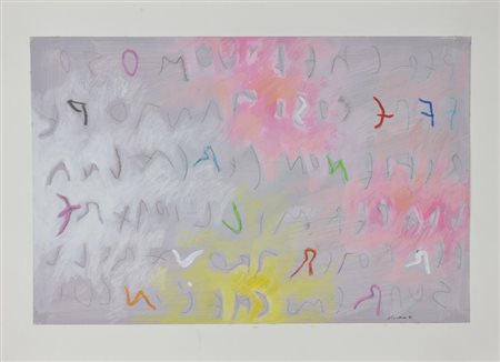 Renzo Nucara SENZA TITOLO tecnica mista su carta, cm 39x60 sul fronte: firma...