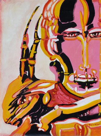 Remo Brindisi PASTORALE olio su tela, cm 40x30 sul fronte: firmato eseguito...