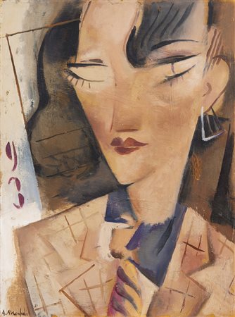 Alberto Manfredi 1930 - 2001 La marchesina, 1993 Olio su faesite 39 x 29 cm...