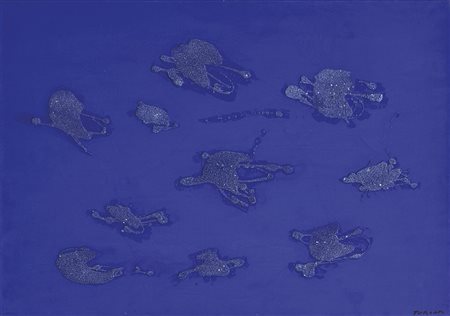 Giulio Turcato 1912 - 1995 Senza titolo Tecnica mista su tela 70 x 99.5 cm...