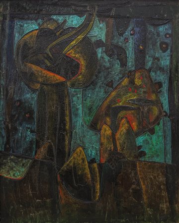 Gianni Dova 1925 - 1991 Senza titolo Olio su tela 60 x 50 cm (23.62 x 19.69...