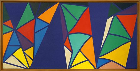 Piero Dorazio 1927 - 2005 A / Meno II, 1973 Olio su tela 50 x 100 cm (19.69 x...