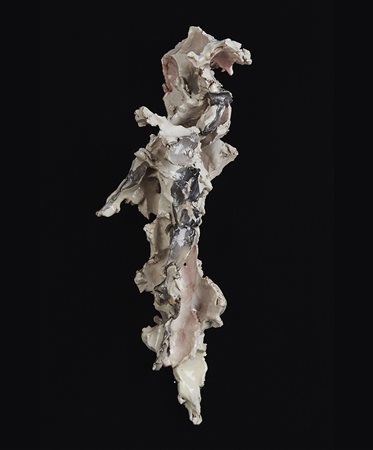 Lucio Fontana 1899 - 1968 Crocifisso, 1950-55 Ceramica policroma 37.5 x 15 x...