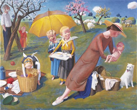 Jan Knap 1949 Senza titolo Olio su tela 60.5 x 75.5 cm (23.82 x 29.72 in. )...