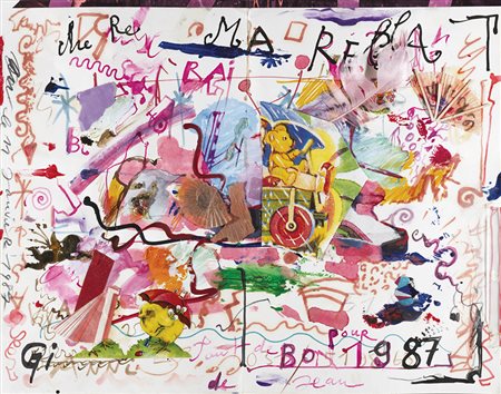 Jean Tinguely 1925 - 1991 Senza titolo, 1987 Tecnica mista su carta 34.5 x...