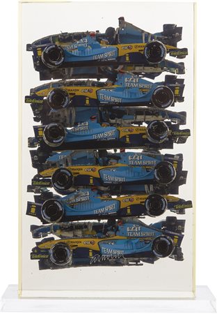 Fernandez Arman 1928 - 2005 Formula one, 2005 Fette di modellini di auto da...