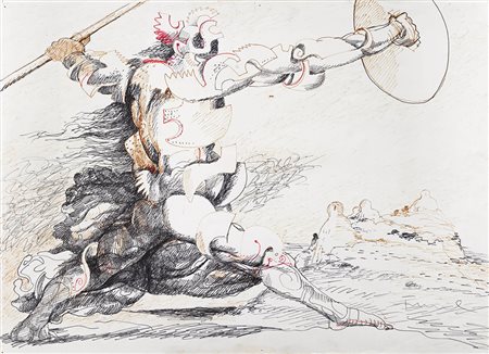 Salvatore Fiume 1915 - 1997 Senza titolo Pennarello su carta 50 x 70 cm...