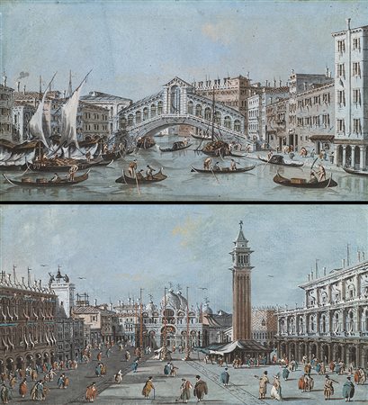 Giacomo Guardi (Venezia 1764 - 1835)Veduta di Venezia, Piazza San...