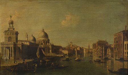 Scuola veneziana del secolo XIX Venezia, Canal Grande con la Punta della...