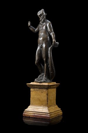 Arte del secolo XVI "Nettuno" scultura in bronzo (h. cm 19,5) Su base in...