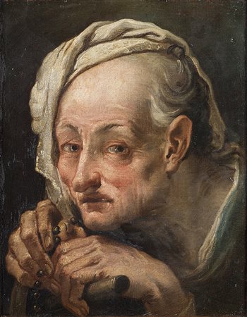 Scuola emiliana del secolo XVIIITesta di anzianaOlio su tela cm...