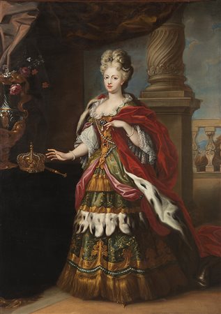 Scuola genovese del secolo XVIIIRitratto di reginaOlio su tela cm...