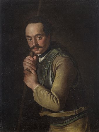 Maestro lombardo dell'inizio del secolo XVIIIAlabardiereOlio su tela cm...