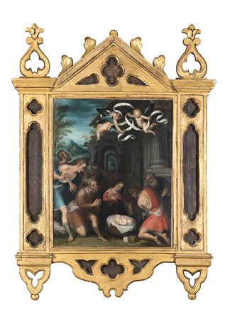 Scuola emiliana della fine del secolo XVIAdorazione dei pastoriOlio su tela...