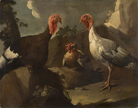 Giuseppe Romani (Como 1654 - Modena 1727)TacchiniOlio su tela cm 88x114In...