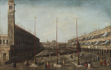 Maestro veneto del secolo XVIIIVenezia, Piazza San MarcoOlio su tela cm...